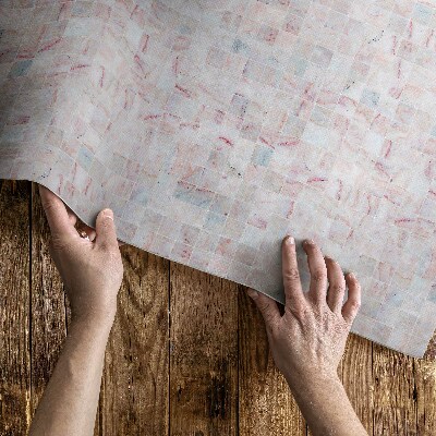 Tapis vinyle d’extérieur Petits carreaux de mosaïque en pierre
