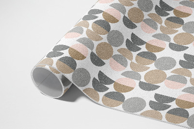 Tapis vinyle d’extérieur Motif rétro géométrique de cercles et de croissants