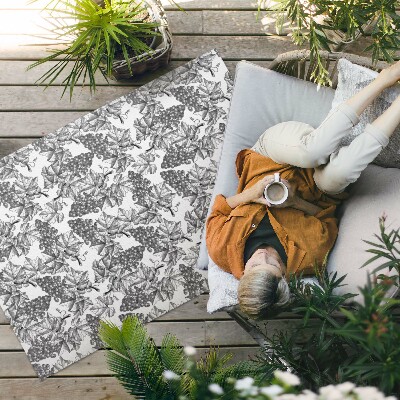 Tapis vinyle d’extérieur Croquis de vigne vintage