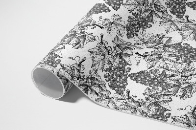 Tapis vinyle d’extérieur Croquis de vigne vintage