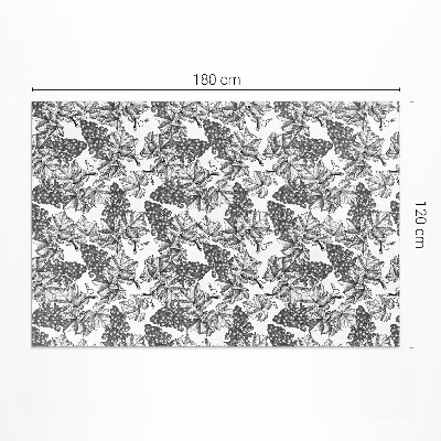 Tapis vinyle d’extérieur Croquis de vigne vintage