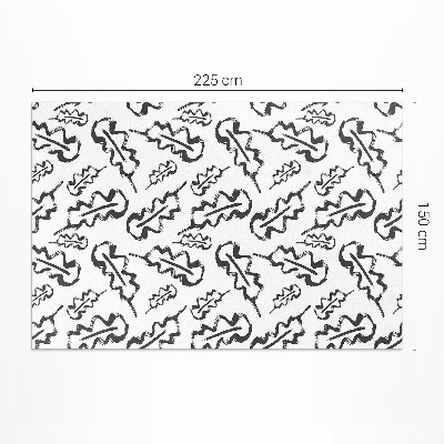 Tapis vinyle d’extérieur Feuilles peintes dans un style minimaliste