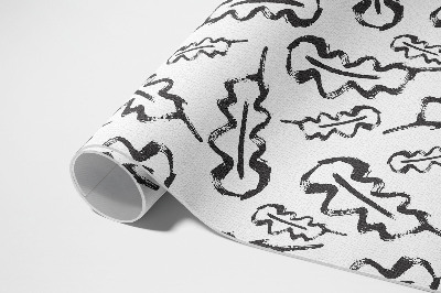 Tapis vinyle d’extérieur Feuilles peintes dans un style minimaliste