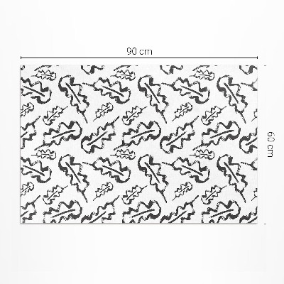 Tapis vinyle d’extérieur Feuilles peintes dans un style minimaliste