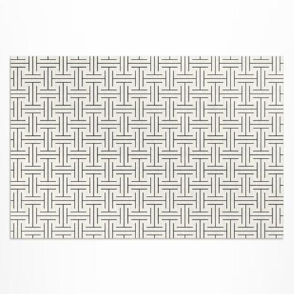 Tapis vinyle d’extérieur Labyrinthe minimaliste aux lignes régulières