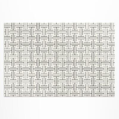 Tapis vinyle d’extérieur Labyrinthe minimaliste aux lignes régulières
