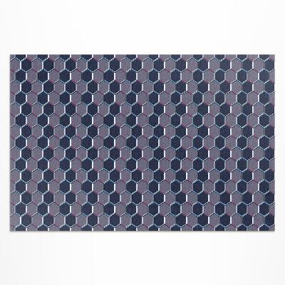 Tapis vinyle d’extérieur Petite mosaïque d'hexagones 3D