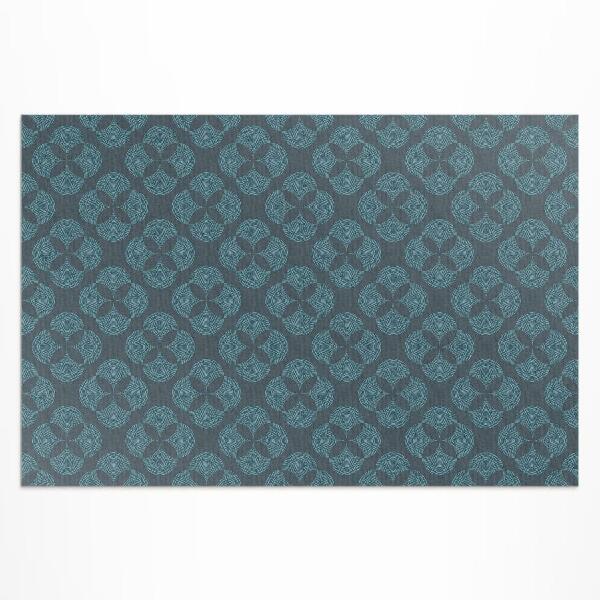 Tapis vinyle d’extérieur Motif géométrique de trèfle à quatre feuilles