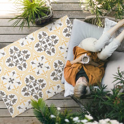 Tapis vinyle d’extérieur Carreaux portugais de style estival