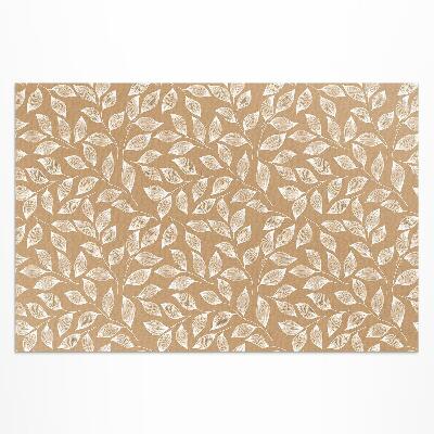 Tapis vinyle d’extérieur Brindilles linéaires bohèmes avec feuilles