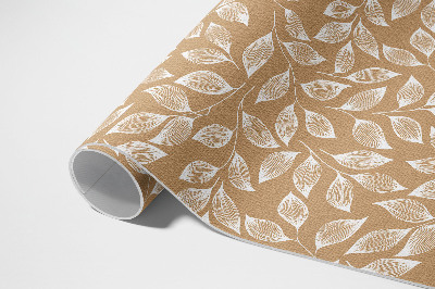 Tapis vinyle d’extérieur Brindilles linéaires bohèmes avec feuilles