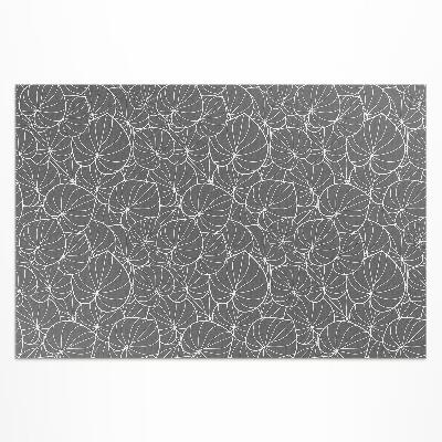 Tapis vinyle d’extérieur Motif bohème à feuilles linéaires