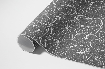 Tapis vinyle d’extérieur Motif bohème à feuilles linéaires