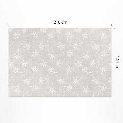 Tapis vinyle d’extérieur Délicates marguerites bohèmes sur tissu