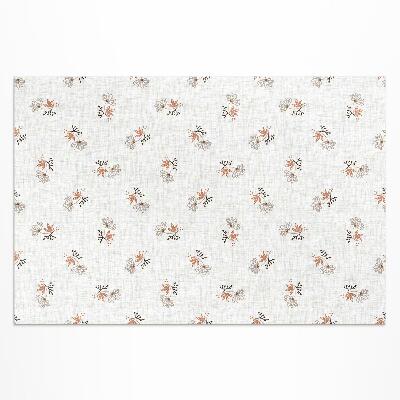 Tapis vinyle d’extérieur Petites fleurs sur tissu bohème