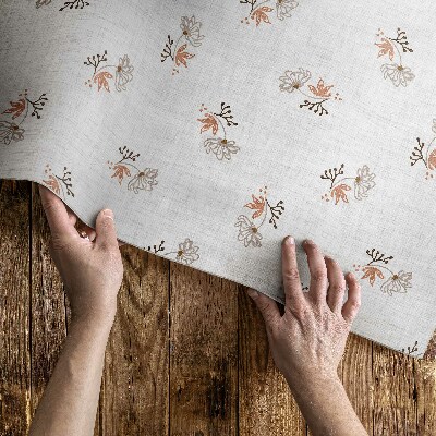 Tapis vinyle d’extérieur Petites fleurs sur tissu bohème