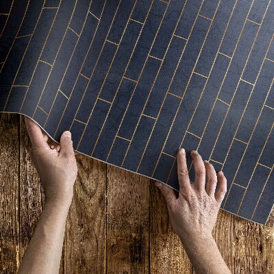 Tapis vinyle d’extérieur Parquet moderne foncé aux lignes régulières