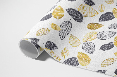 Tapis vinyle d’extérieur Motif nature tendance avec des feuilles claires et foncées