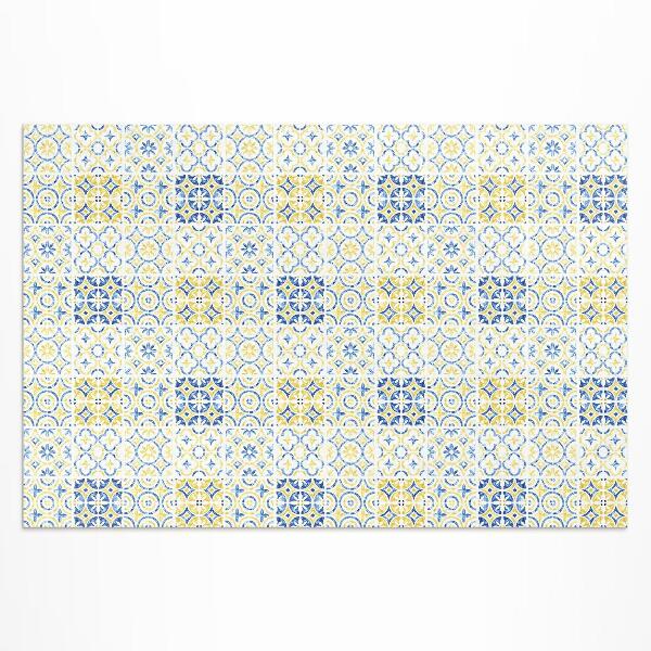 Tapis vinyle d’extérieur Carreaux à motifs de mosaïque espagnole
