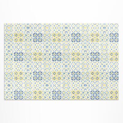 Tapis vinyle d’extérieur Carreaux à motifs de mosaïque espagnole