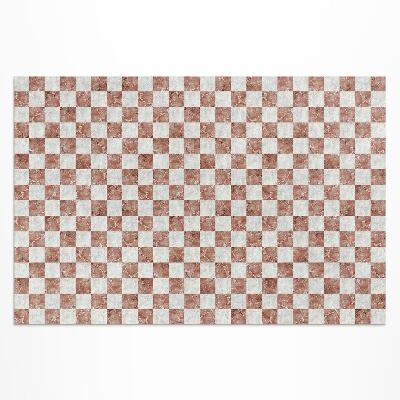 Tapis vinyle d’extérieur Mosaïque de pierre en damier de marbre