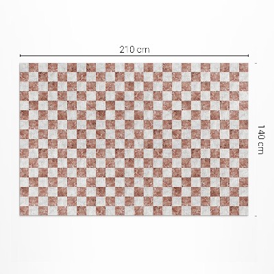 Tapis vinyle d’extérieur Mosaïque de pierre en damier de marbre