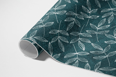 Tapis vinyle d’extérieur Brindilles de feuilles bohèmes minimalistes