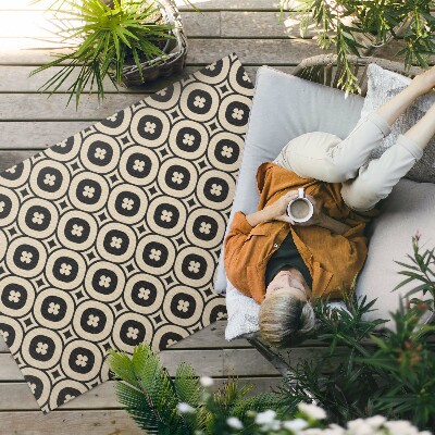Tapis vinyle d’extérieur Motif de carreaux géométriques