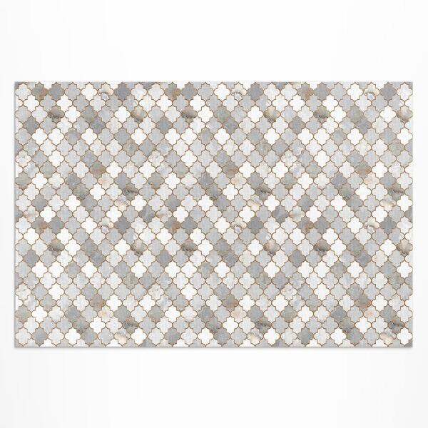 Tapis vinyle d’extérieur Carreaux de mosaïque en pierre à la mode et élégants