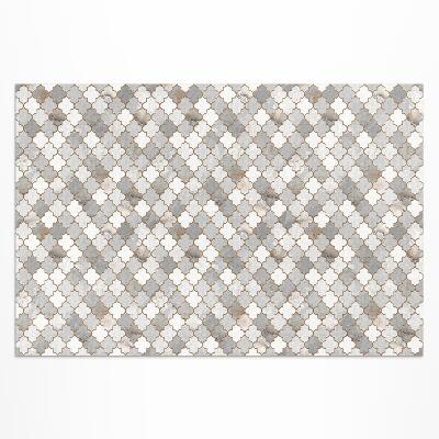 Tapis vinyle d’extérieur Carreaux de mosaïque en pierre à la mode et élégants