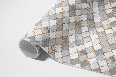 Tapis vinyle d’extérieur Carreaux de mosaïque en pierre à la mode et élégants