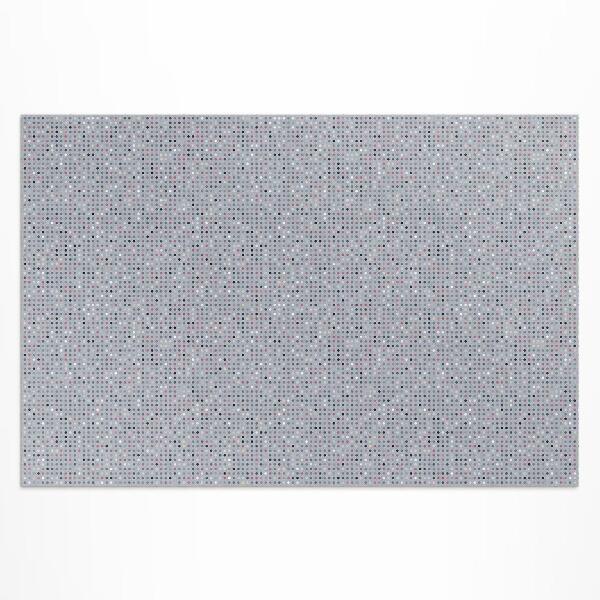 Tapis vinyle d’extérieur Détails rétro à pois colorés