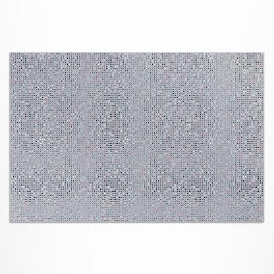 Tapis vinyle d’extérieur Détails rétro à pois colorés