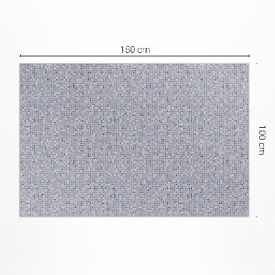 Tapis vinyle d’extérieur Détails rétro à pois colorés