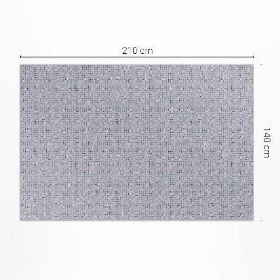 Tapis vinyle d’extérieur Détails rétro à pois colorés