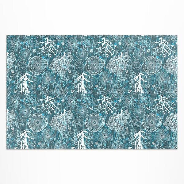 Tapis vinyle d’extérieur Un motif inspiré de la flore et de la faune marines