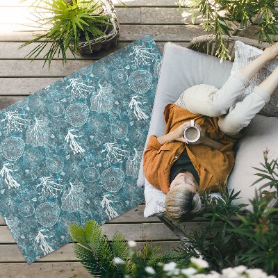Tapis vinyle d’extérieur Un motif inspiré de la flore et de la faune marines