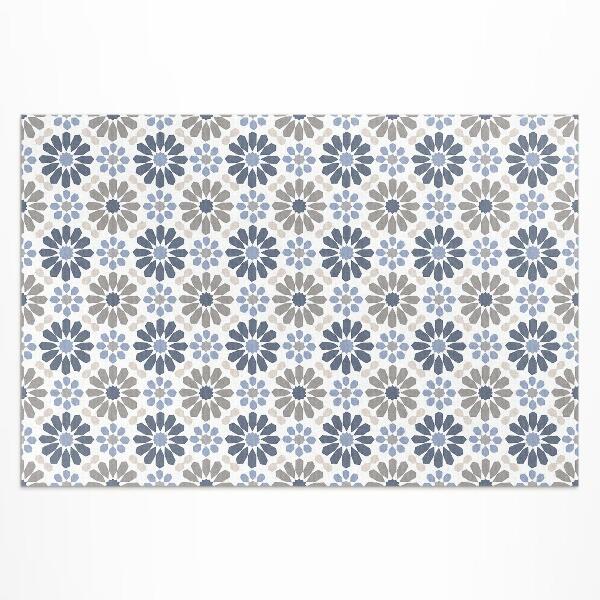 Tapis vinyle d’extérieur Motif régulier délicat de fleurs pastel