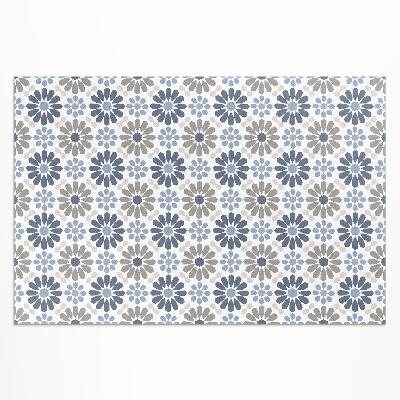 Tapis vinyle d’extérieur Motif régulier délicat de fleurs pastel