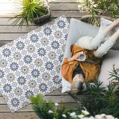 Tapis vinyle d’extérieur Motif régulier délicat de fleurs pastel