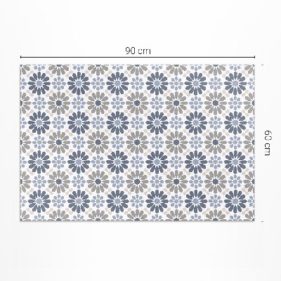 Tapis vinyle d’extérieur Motif régulier délicat de fleurs pastel