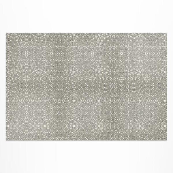 Tapis vinyle d’extérieur Motif à tissage circulaire fin