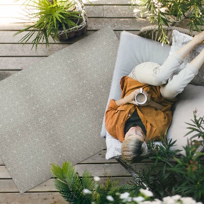 Tapis vinyle d’extérieur Motif à tissage circulaire fin