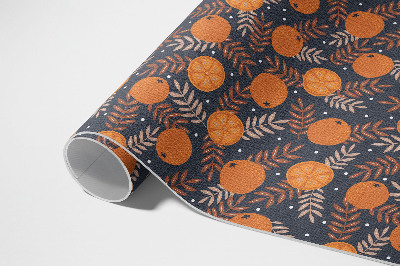 Tapis vinyle d’extérieur Illustration d'oranges et de feuilles