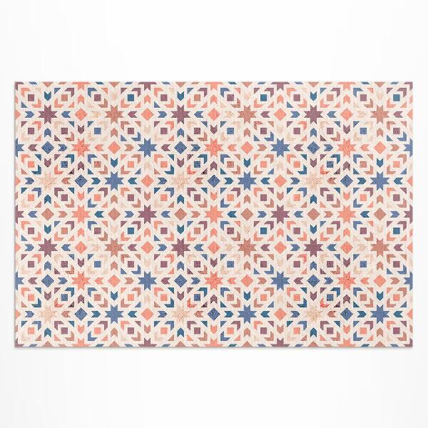 Tapis vinyle d’extérieur Motif vintage étoiles et flèches pastel