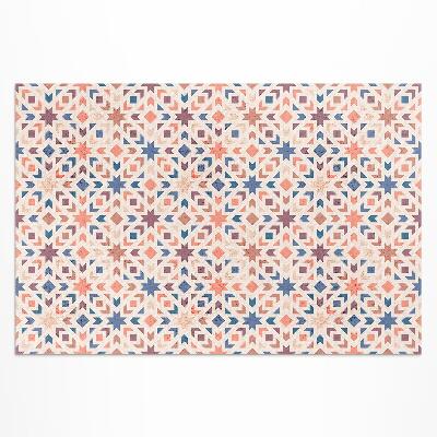 Tapis vinyle d’extérieur Motif vintage étoiles et flèches pastel