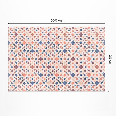 Tapis vinyle d’extérieur Motif vintage étoiles et flèches pastel