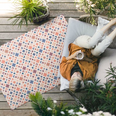 Tapis vinyle d’extérieur Motif vintage étoiles et flèches pastel