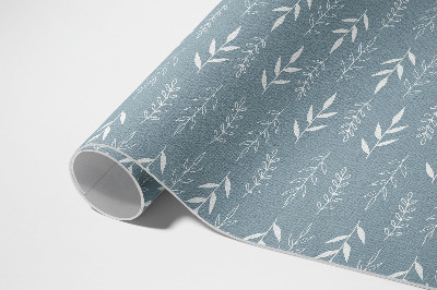 Tapis vinyle d’extérieur Illustration minimaliste de brindilles et de feuilles