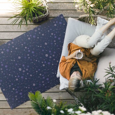 Tapis vinyle d’extérieur Petites fleurs sauvages bohèmes